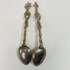 Souvenir Spoons Lot of 2 Vintage Markey Italy Montagnani Demitasse Gondola